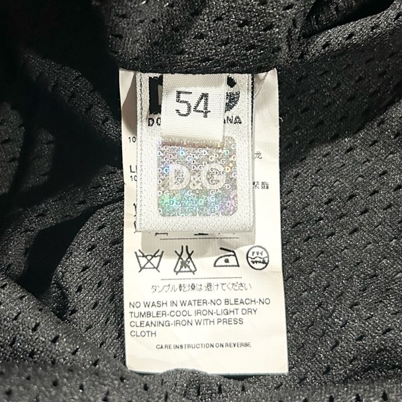 Dolce & Gabbana Track Light Nylon Bomber Jacket Racer Stripe Black White IT 54 - Picture 9 of 10